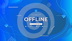 Currently offline twitch banner with abstract gradient background