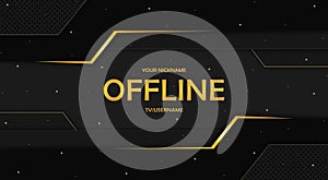 Currently offline twitch overlay cute background 16:9 for stream. Offline modetn cute background with lines. Screensaver for offli