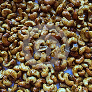 Curried cashews.