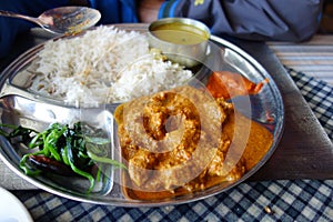 Curry beef with rice