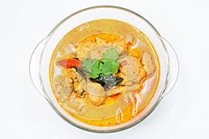 Curry chicken with bamboo shoots, thai food