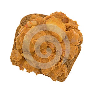 Curry flavored tuna on wheat bread