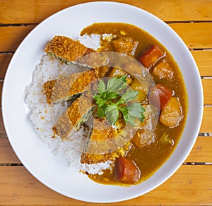 Curry pork chop rice