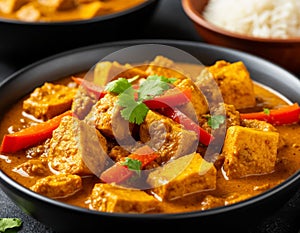 Curry ready meal. Generated by AI.