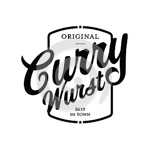 Curry Wurst german food sign