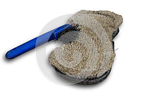 Currycomb and horseshoe scratcher photo