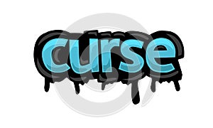 CURSE writing vector design on white background