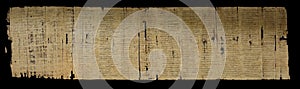 Cursive writing on papyrus