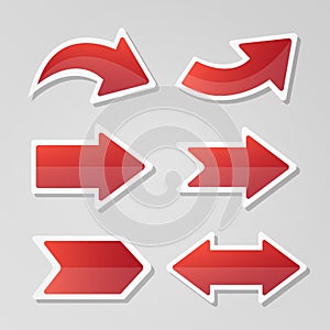 Cursor arrow button vector set