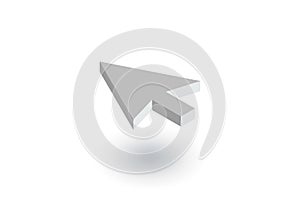 Cursor arrow, click isometric flat icon. 3d vector