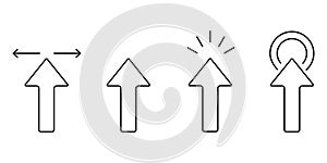 Cursor arrow, mouse click vector icon collection