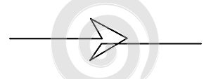 Cursor arrow one line art,hand drawn pointer,idea directions using an input device, internet work continuous drawing contour.