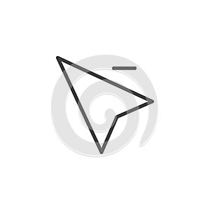 Cursor cancel outline icon