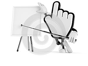 Cursor character with blank whiteboard