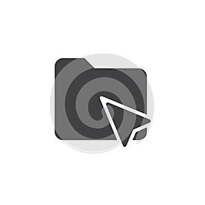 Cursor click folder vector icon