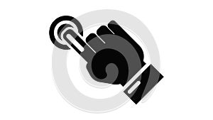 Cursor hand click icon animation