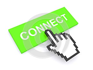 Cursor hand on connect button