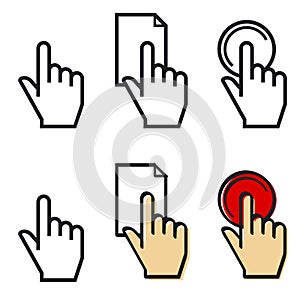 Cursor hand finger