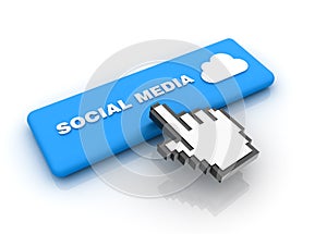 Cursor Hand over Social Media Button