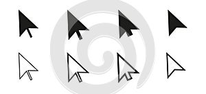 Cursor icon arrow . Web mouse poiner click symbol photo