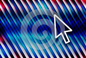 Cursor icon colorful bright motion background illustration