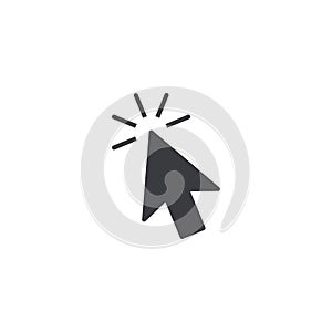 Cursor icon. Cursor button. Vector cursor shape. Arrow symbol. Pointer sign