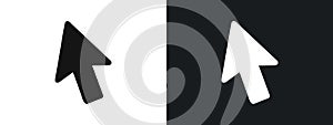 Cursor icon linear graphics set vector in black