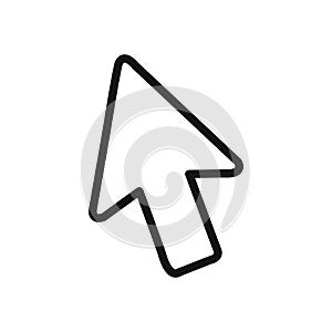 Cursor icon linear vector graphics sign