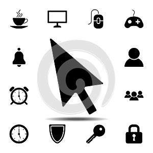 cursor icon. Simple glyph vector element of web, minimalistic icons set for UI and UX, website or mobile application