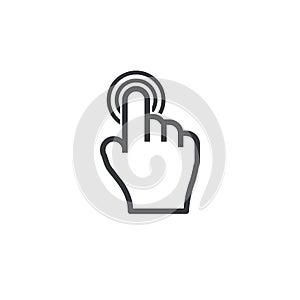 Cursor icon. Vector icon. Arrow button. Finger sign . Hand symboll. Pointer sign. Fingerprint