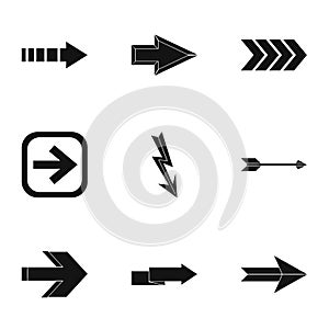 Cursor icons set, simple style
