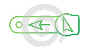 Cursor and Left Arrow Icon, Intuitive Navigation and Selection, vector design Generative AI
