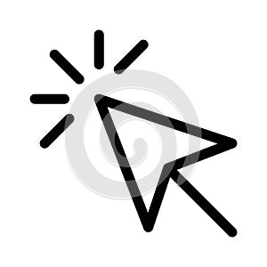 Cursor line icon. Vector symbol in modern flat style on white background