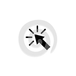 Cursor line icon. Vector symbol in trendy flat style on white background. Click arrow black. EPS 10