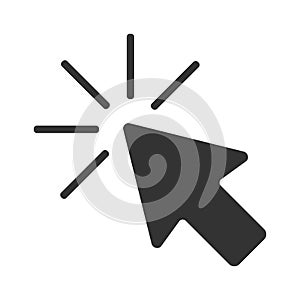 Cursor line icon. Vector symbol in trendy flat style on white background. Click arrow. search and direction symbol