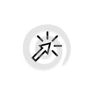 Cursor line icon. Vector symbol in trendy flat style on white background. Click arrow white. EPS 10