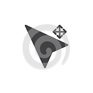 Cursor move arrow button vector icon