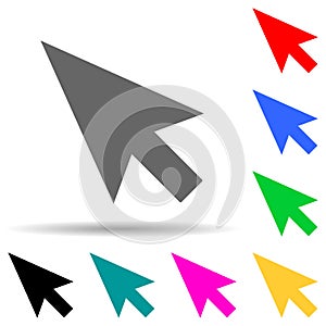 cursor multi color style icon. Simple thin line, outline vector of web icons for ui and ux, website or mobile application