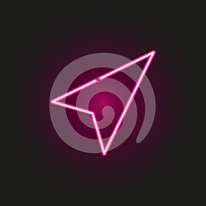cursor neon style icon. Simple thin line, outline vector of web icons for ui and ux, website or mobile application