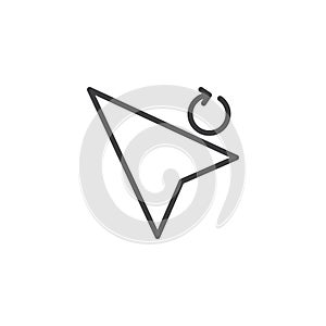 Cursor refresh arrow outline icon