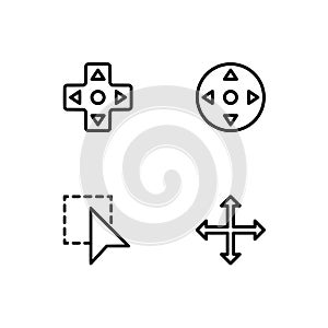 Cursor and selection set outline icon EPS 10  format