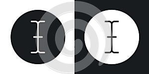 Cursor text icon set. mouse type cursor vector symbol. test edit or insert pointer sign. write font cursor icon in black filled