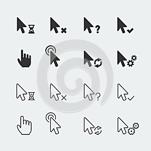 Cursors vector icons