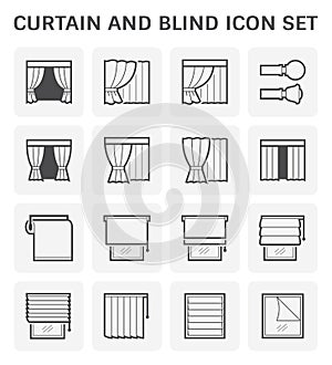 Curtain blind icon