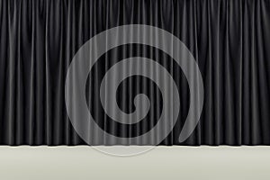 Curtain or drapes background. 3d render