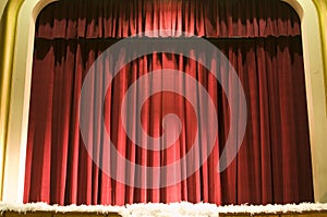 Curtain or drapes red background