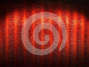 Curtain or drapes red background