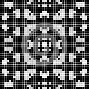 Curtain lace geometric seamless texture pattern background - black and white