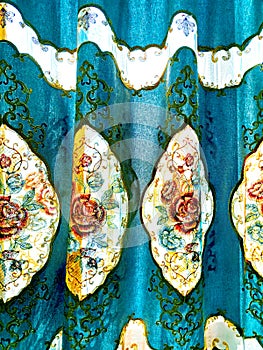 Curtain pattern interior light and dark fabric texture cloth