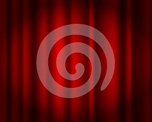 Curtain red vector isolated. Drapery. Theater scene, opera, concert or cinema. Curtain stage. Red abstract background